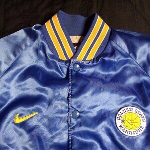 Vintage Custom Golden State Warriors Satin Bomber Jacket